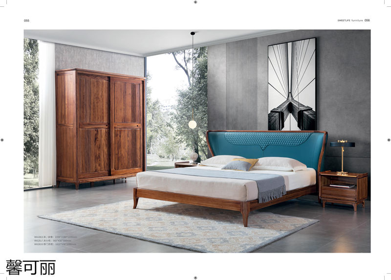 馨可麗現(xiàn)代極簡(jiǎn)輕奢烏金木家具27