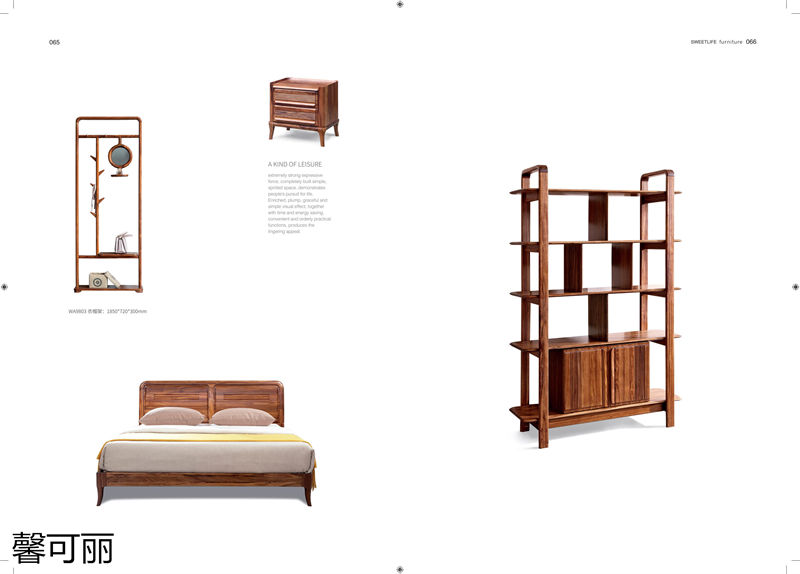 馨可麗現(xiàn)代極簡(jiǎn)輕奢烏金木家具32