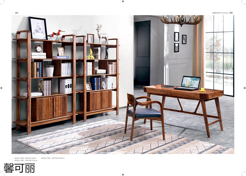 馨可麗現(xiàn)代極簡(jiǎn)輕奢烏金木家具33