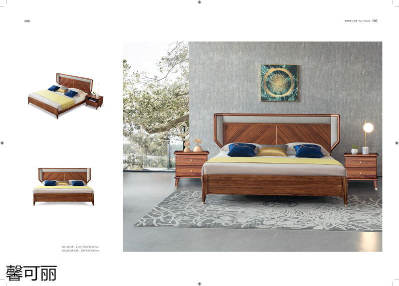 馨可麗現(xiàn)代極簡(jiǎn)輕奢烏金木家具49