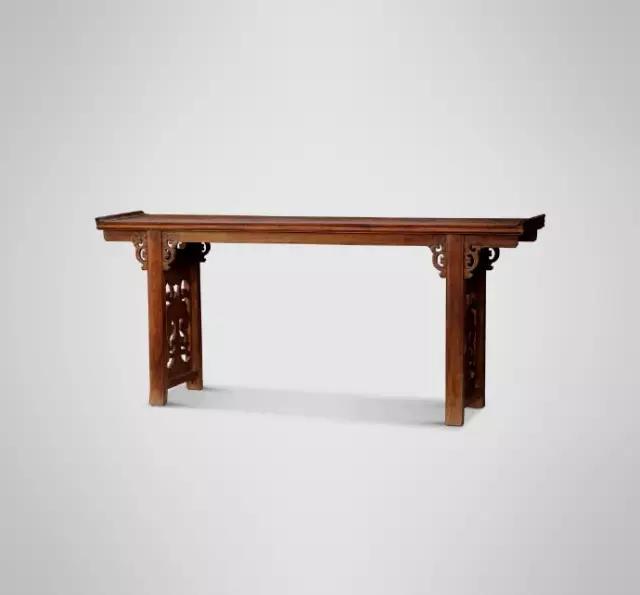 明末清初黃花梨如意云頭紋翹頭案