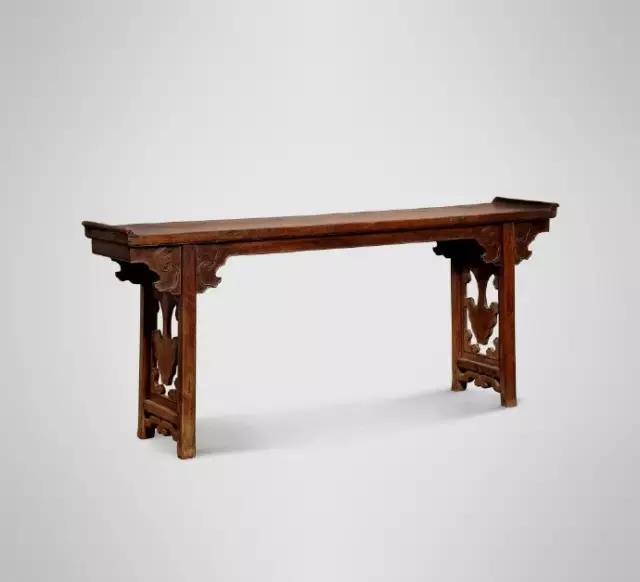 明末清初黃花梨象鼻紋翹頭案