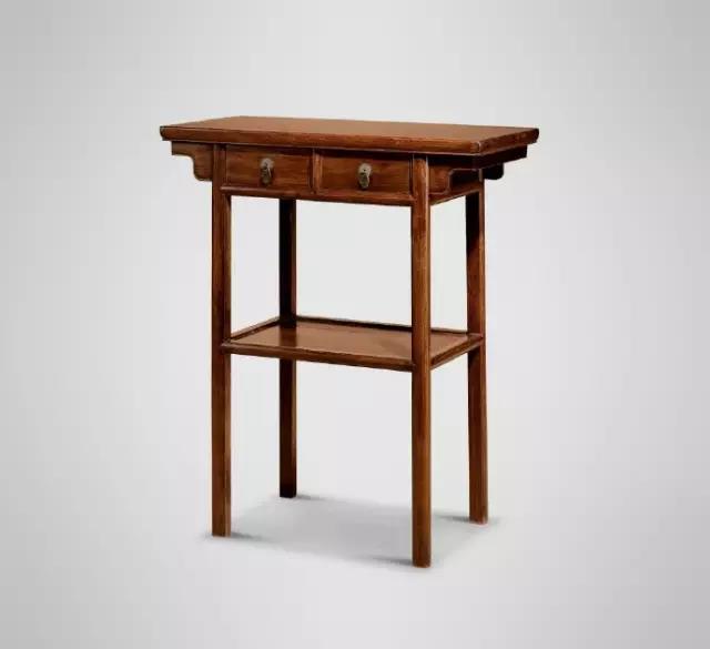 清早期黃花梨兩屜供桌