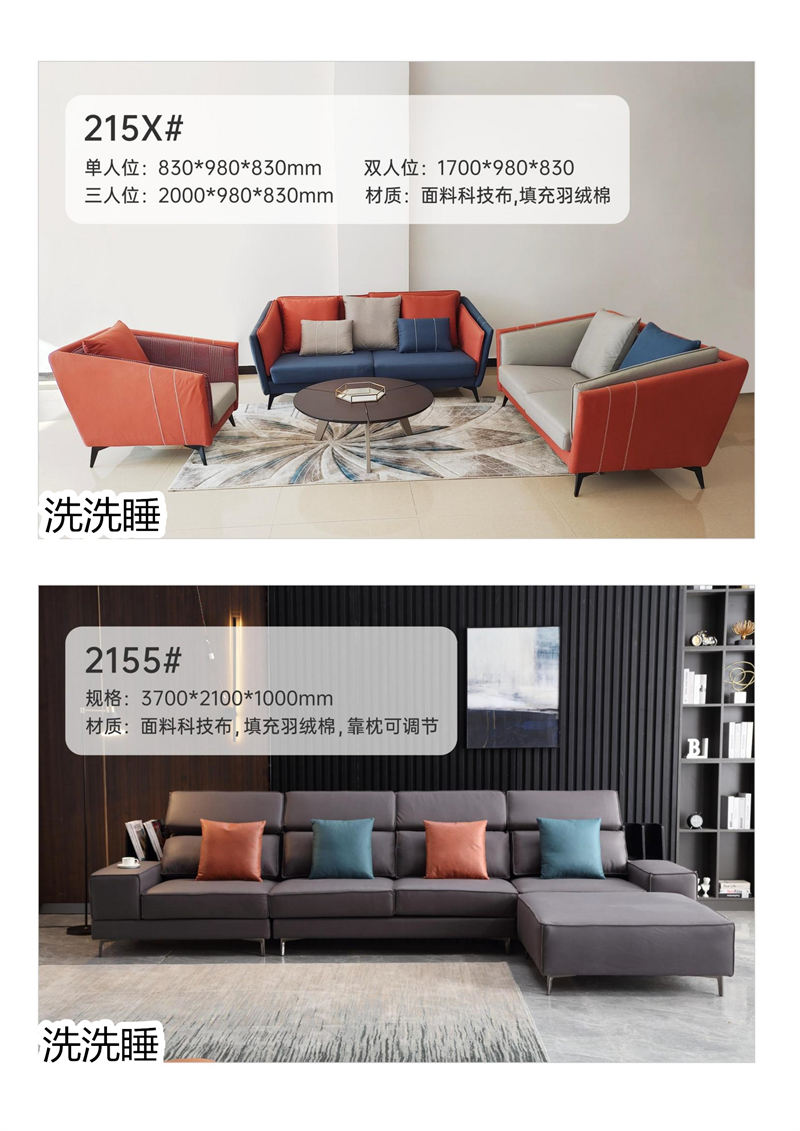 悟道家具·洗洗睡現代簡約輕奢軟體家具6