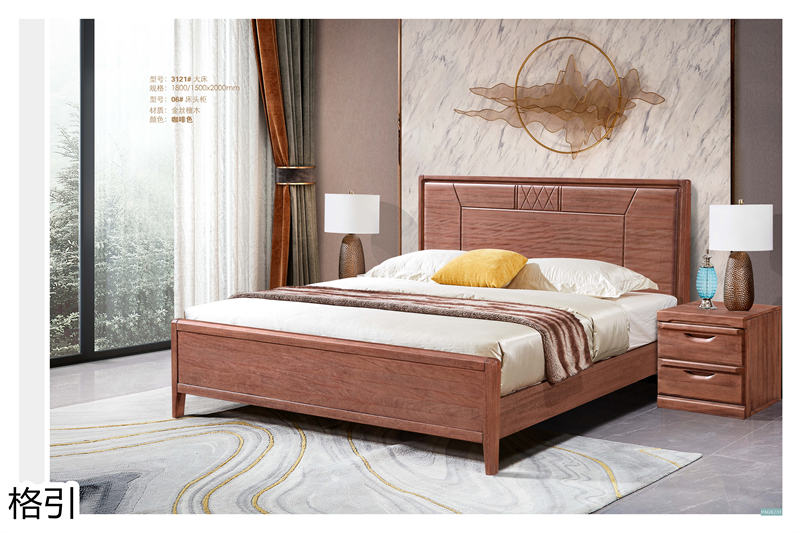 晶品家具&middot; 格引現(xiàn)代中式金絲檀木套房家具15