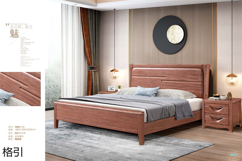 晶品家具&middot; 格引現(xiàn)代中式金絲檀木套房家具16