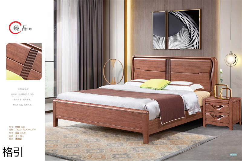 晶品家具&middot; 格引現(xiàn)代中式金絲檀木套房家具21