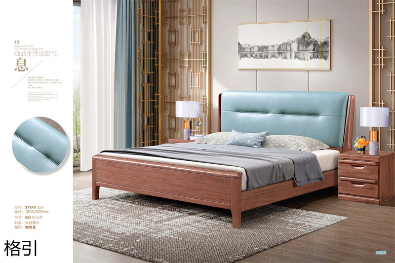 晶品家具&middot; 格引現(xiàn)代中式金絲檀木套房家具22