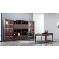 艾美儷家可可西里現代極簡黑金檀木家具：書桌KK6201#、二門書柜KK6101A#、二門書柜KK6101B#、書椅KK6301#