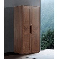 艾美儷家可可西里現代極簡黑金檀木家具：二門衣柜KK2101#