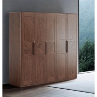 艾美儷家可可西里現代極簡黑金檀木家具：五門衣柜KK2101#