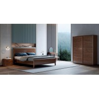 艾美儷家可可西里現代極簡黑金檀木家具：大床KK1112#