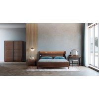 艾美儷家可可西里現代極簡黑金檀木家具：大床KK1111#