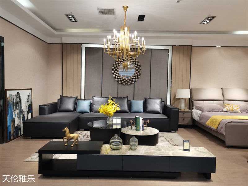 天倫雅樂現代簡約輕奢軟體家具展廳實拍4