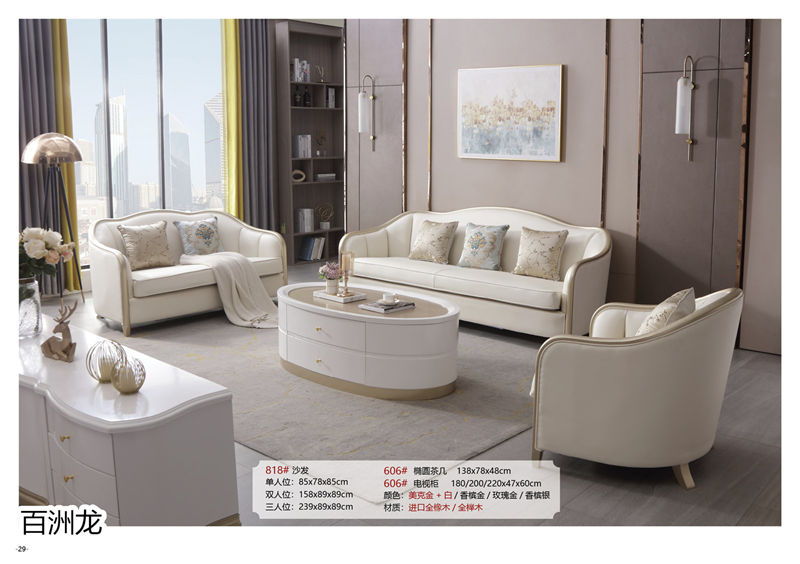 百洲龍歐美輕奢實木套房家具27