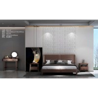 艾美儷家可可西里現(xiàn)代極簡(jiǎn)黑金檀木家具：大床KK1116#