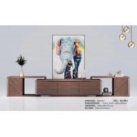 艾美儷家可可西里現代極簡黑金檀木家具：伸縮電視柜KK3603#