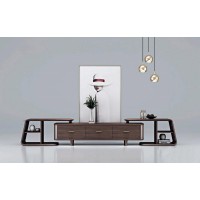 艾美儷家可可西里現代極簡黑金檀木家具：電視柜KK3609#