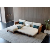 艾美儷家可可西里現(xiàn)代極簡(jiǎn)黑金檀木家具：轉(zhuǎn)角沙發(fā)KK3209#