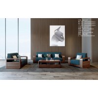 艾美儷家可可西里現(xiàn)代極簡(jiǎn)黑金檀木家具：沙發(fā)KK3108#、長(zhǎng)茶幾KK3301#、方茶幾KK3305#