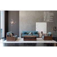 艾美儷家可可西里現(xiàn)代極簡(jiǎn)黑金檀木家具：沙發(fā)KK3106#、長(zhǎng)茶幾KK3301#、方茶幾KK3305#