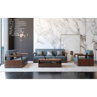 艾美儷家可可西里現(xiàn)代極簡(jiǎn)黑金檀木家具：沙發(fā)KK3103#、長(zhǎng)茶幾KK3301#、方茶幾KK3305#