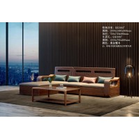 艾美儷家可可西里現(xiàn)代極簡(jiǎn)黑金檀木家具：轉(zhuǎn)角沙發(fā)KK3202#、長(zhǎng)茶幾KK3302#