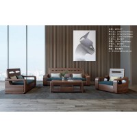 艾美儷家可可西里現(xiàn)代極簡(jiǎn)黑金檀木家具：沙發(fā)KK3102#、長茶幾KK3302#、方茶幾KK3305#