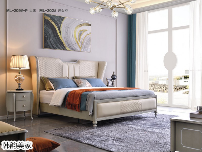 韓韻美家·莫蘭迪灰系列美式輕奢家具11