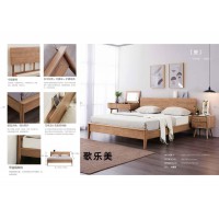 歌樂美現代文藝風格白蠟木家具,南康現代文藝實木家具,江西木蠟油北美白蠟木套房廠家