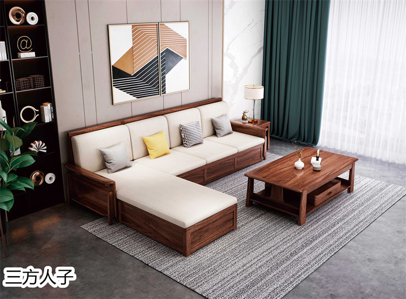 三方人子現代極簡風格烏金木家具7
