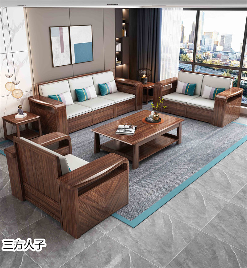 三方人子現代極簡風格烏金木家具21