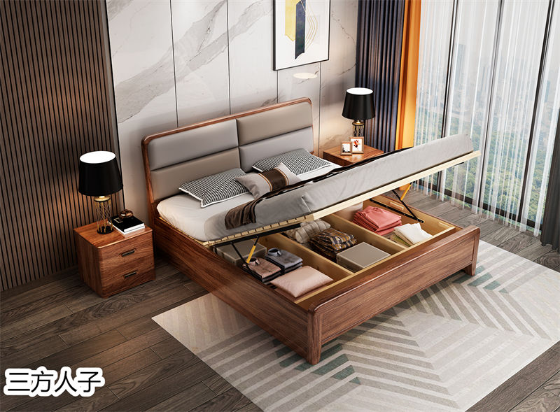 三方人子現代極簡風格烏金木家具40