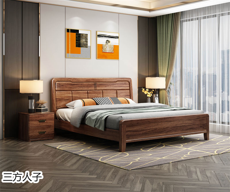 三方人子現代極簡風格烏金木家具47