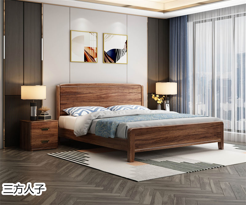 三方人子現代極簡風格烏金木家具49