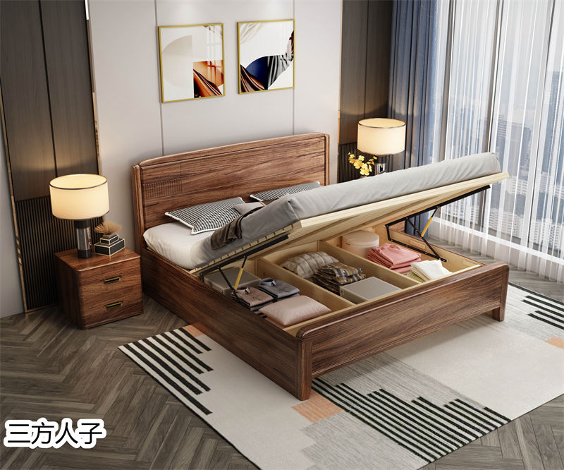 三方人子現代極簡風格烏金木家具50