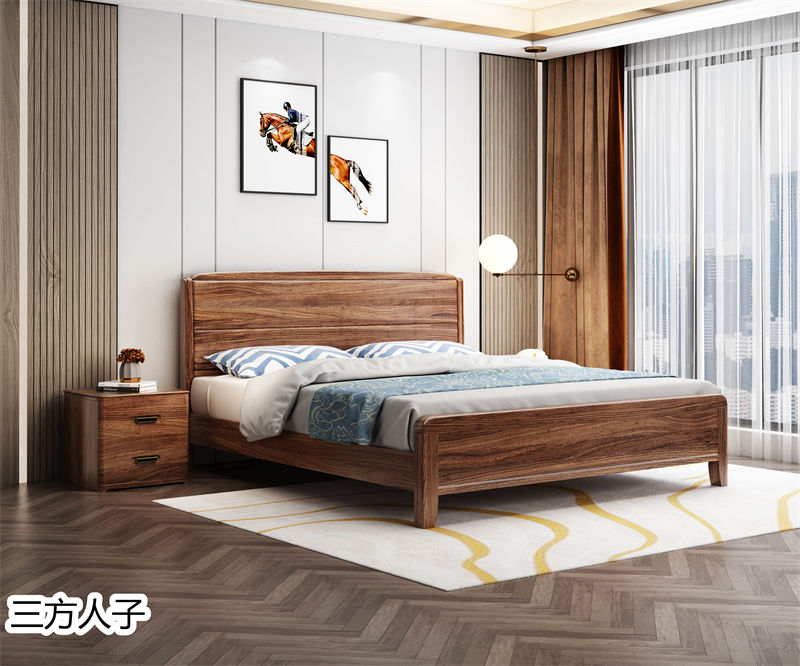 三方人子現代極簡風格烏金木家具54