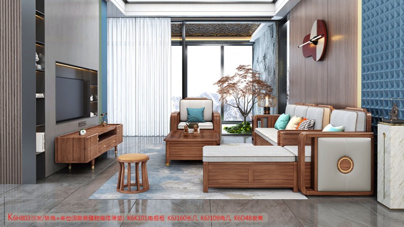 K6H803沙發 轉角+單位（B靠背儲物箱體薄墊）