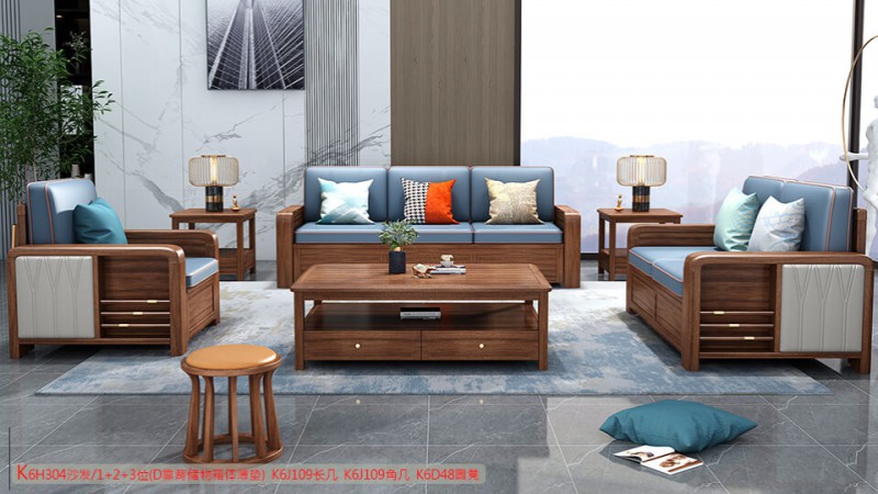 K6H304沙發(fā) 1+2+3位（D靠背儲(chǔ)物箱體薄墊）