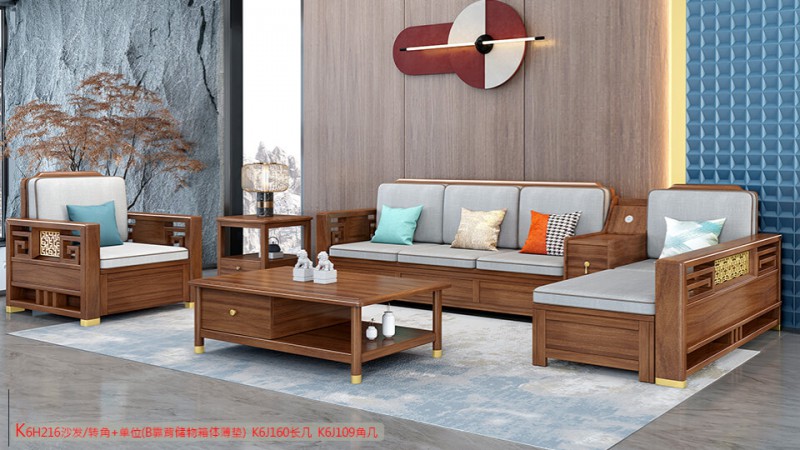 K6H216沙發(fā) 轉(zhuǎn)角+單位（B靠背儲物箱體薄墊）