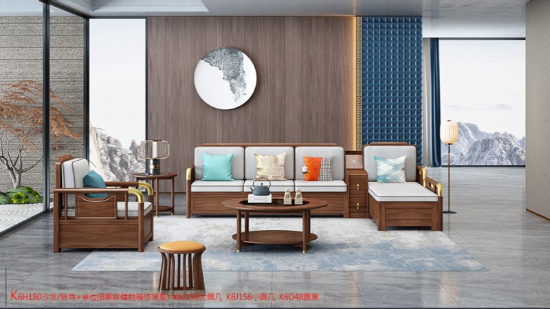 K6H180沙發(fā) 轉(zhuǎn)角+單位（B靠背儲(chǔ)物箱體薄墊）2