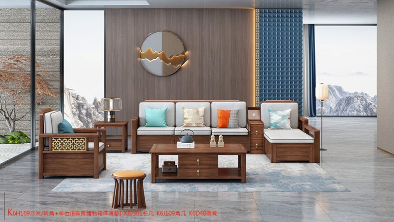 K6H169沙發(fā) 轉(zhuǎn)角+單位（B靠背儲物箱體薄墊）2