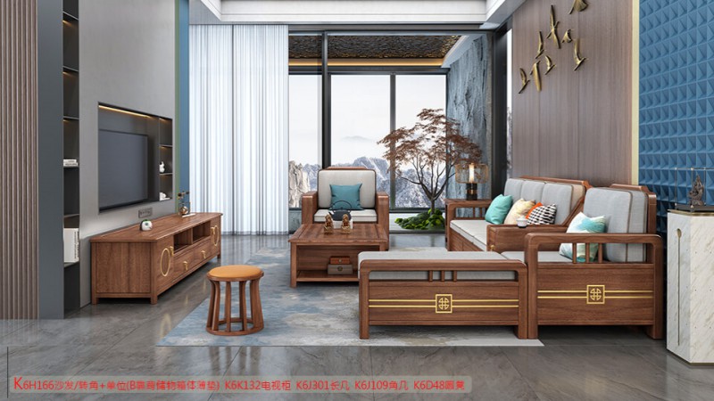 K6H166沙發 轉角+單位（B靠背儲物箱體薄墊）