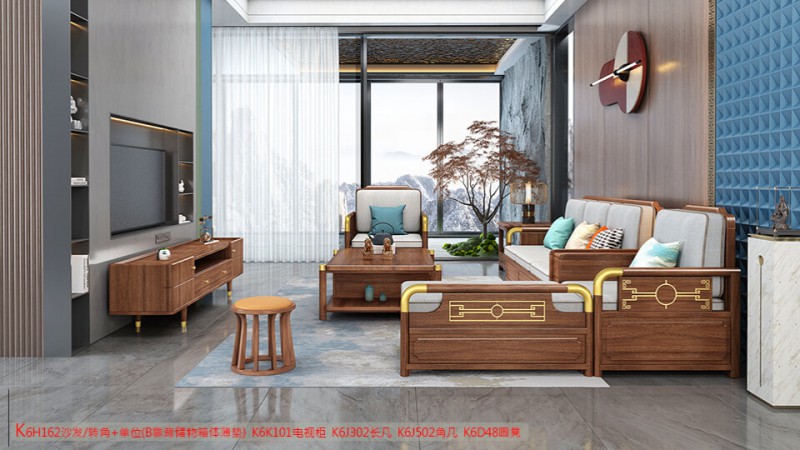 K6H162沙發 轉角+單位（B靠背儲物箱體薄墊）