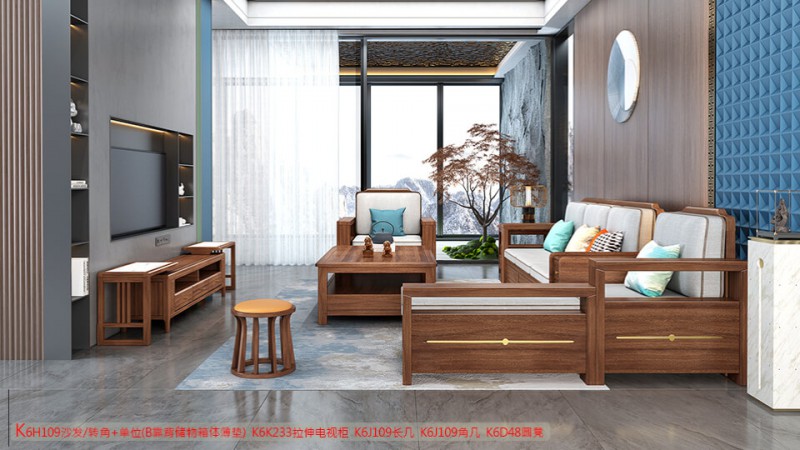 K6H109沙發 轉角+單位（B靠背儲物箱體薄墊）