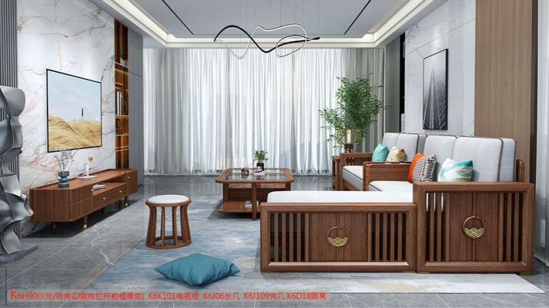 K6H90沙發(fā) 轉(zhuǎn)角（D靠背欄桿前框厚墊）