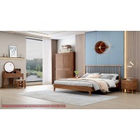 康優寶輕奢新中式胡桃木家具：K6A8055床