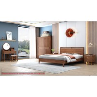 康優(yōu)寶輕奢新中式胡桃木家具：K6A826床
