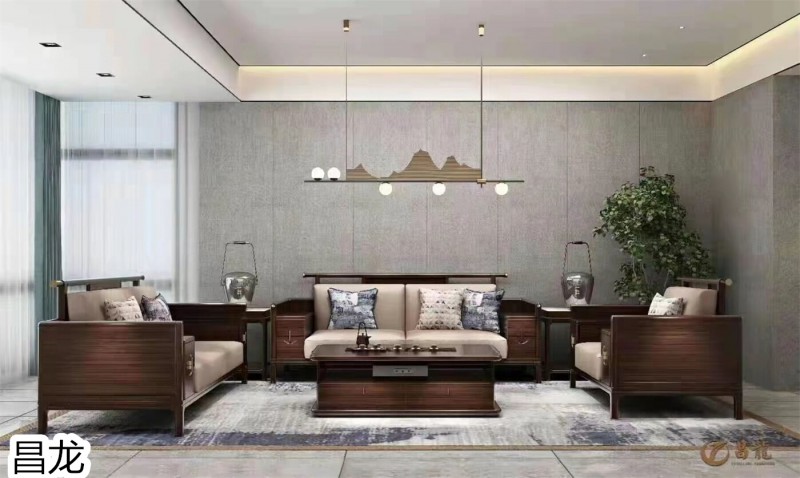 昌龍新中式烏金木家具11