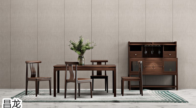 昌龍新中式烏金木家具20
